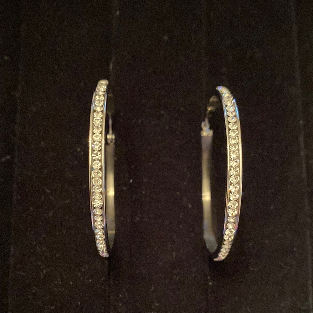 Elegant Silver Hoop Earrings